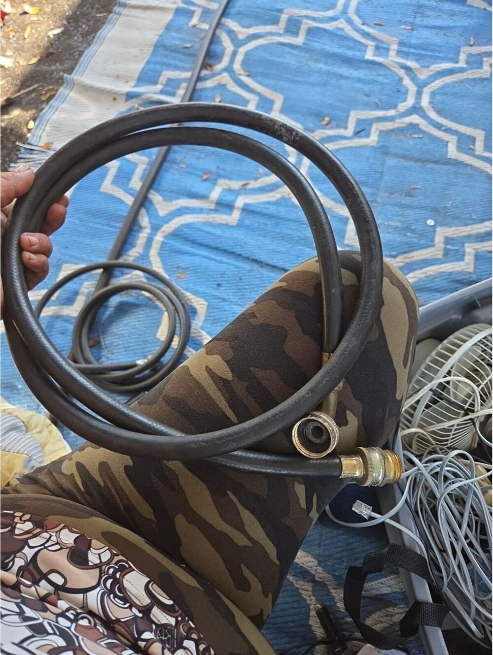 Heavy Duty Rubber Hose Brass Connector Mail fitting on one side female on Other
